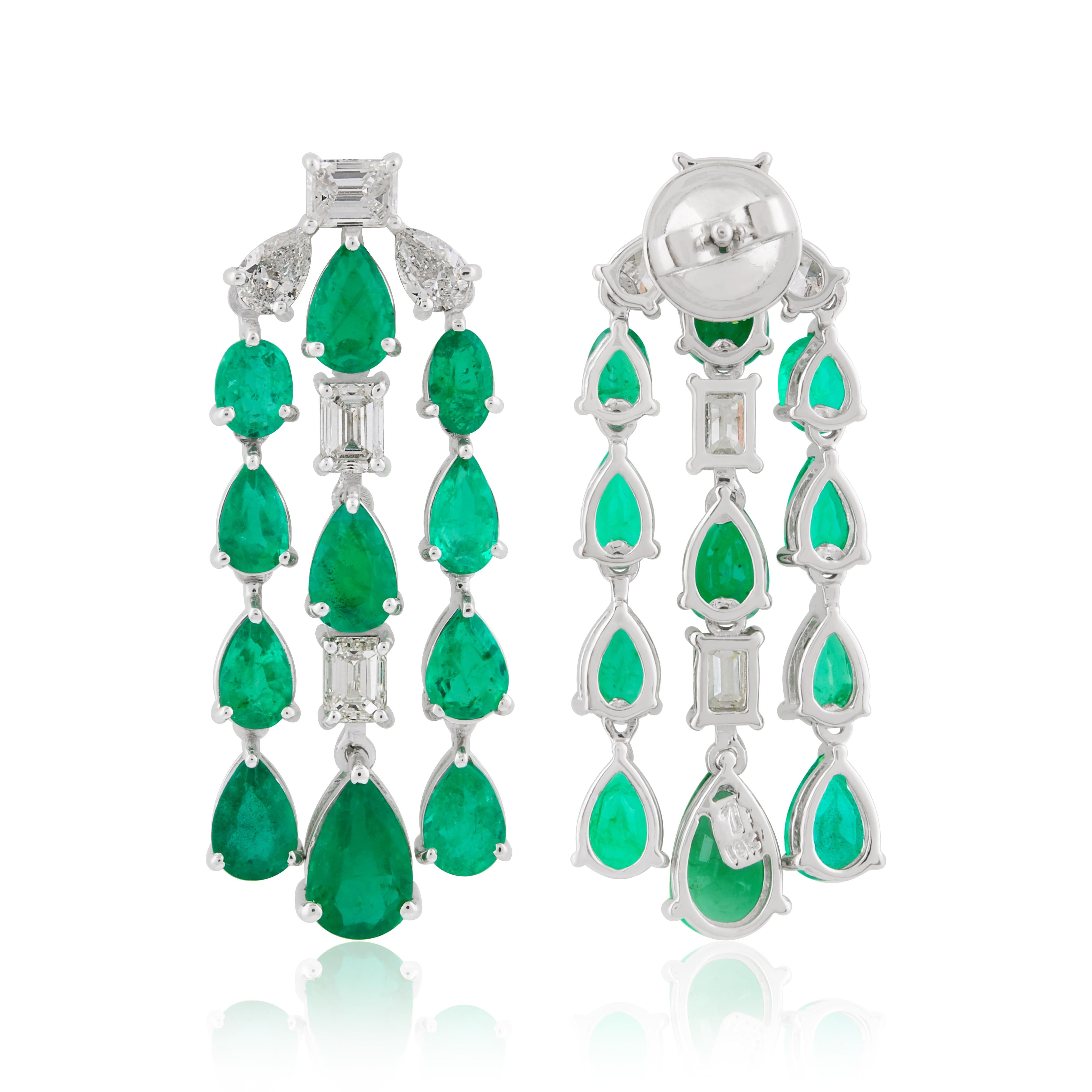 Item Code :- SEE-11785 (14k)
Gross Wt :- 8.69 gm
14k White Gold Wt :- 6.92 gm
Diamond Wt :- 1.95 Ct. ( AVERAGE DIAMOND CLARITY SI1-SI2 & COLOR H-I )
Emerald Wt :- 6.88 Ct.
Earrings Size :- 35 mm approx.

✦ Sizing
.....................
We can adjust