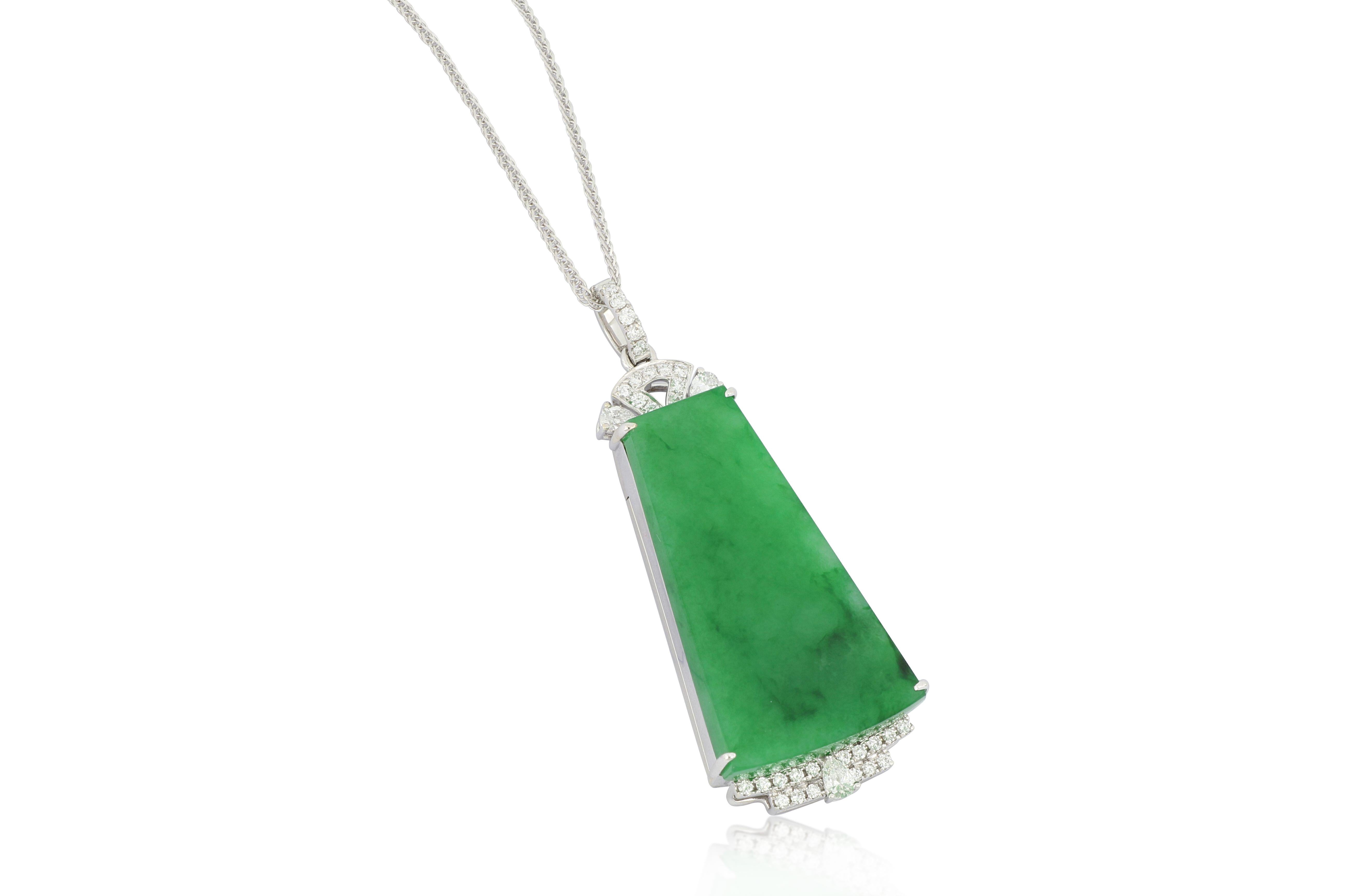 rectangle jade necklace