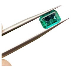 Gemma sciolta di smeraldo naturale da 1.40 ct., taglio smeraldo, Origine Zambia, Certificato
