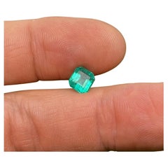 Natural Emerald loose gemstone 1.44ct., emerald cut, Origin Zambia, Certificate
