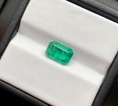 Esmeralda natural gema suelta 2.04 ct., talla esmeralda, Origen Zambia, Certificado
