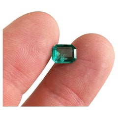 Natural Emerald loose gemstone 2.05 ct., emerald cut, Origin Zambia, Certificate