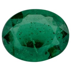 Gemma di smeraldo naturale sfusa, ovale da 2,89 carati, con trattamento a olio, &New
