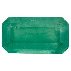 Natural Emerald Loose Gemstone, 4.41 Carat, Octagon Cut, Oil Treated