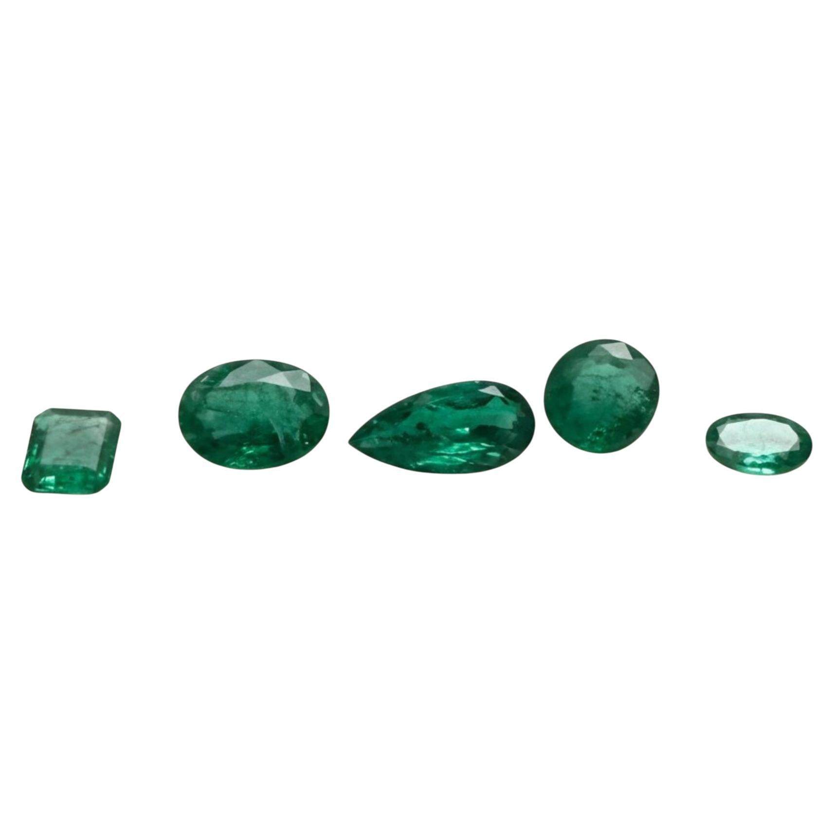 Natürliches Smaragd-Paket - 5 lose Edelsteine (insgesamt 2,78 Karat)