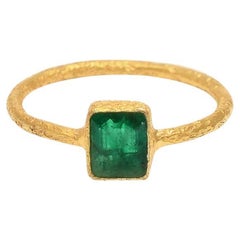 Bague en émeraude naturelle or 18K