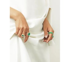 Natural Emerald Ring, 4.78ct in 14K Gold, India