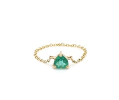 Natural Emerald Ring in 14k Gold