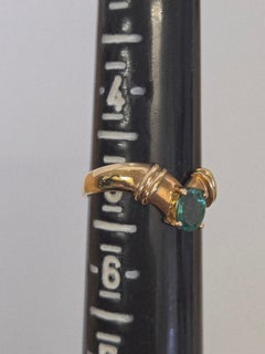 Natural Emerald Ring in 18K Gold