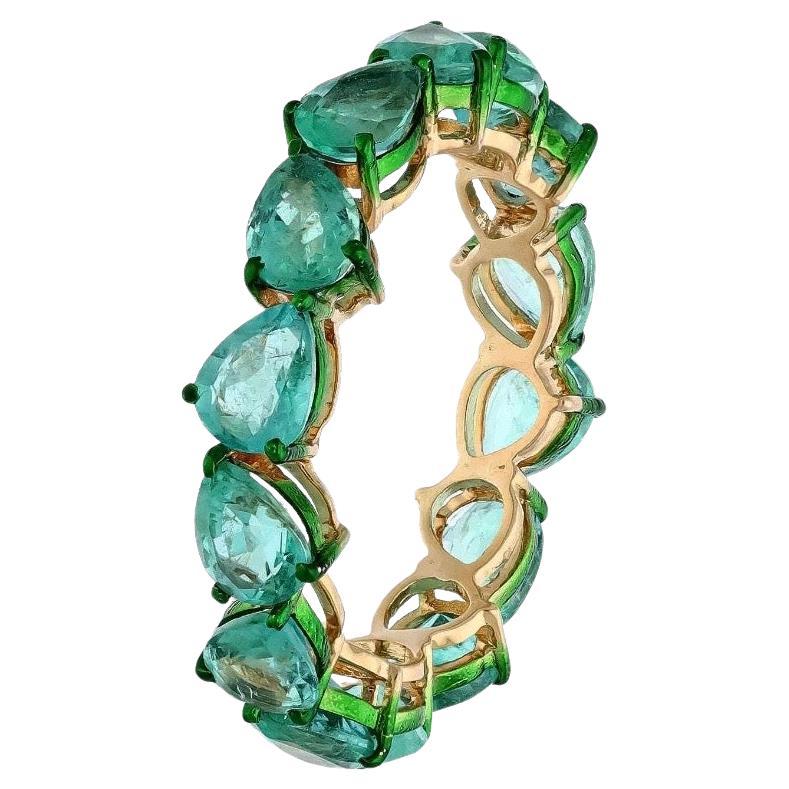 Natürlicher Smaragd Ring in 18k Gold im Angebot