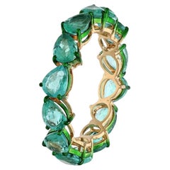 Bague en or 18k avec émeraude naturelle