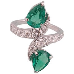 argyle diamond rings Natural Emerald Ring Set in 18 Karat Gold with Diamonds