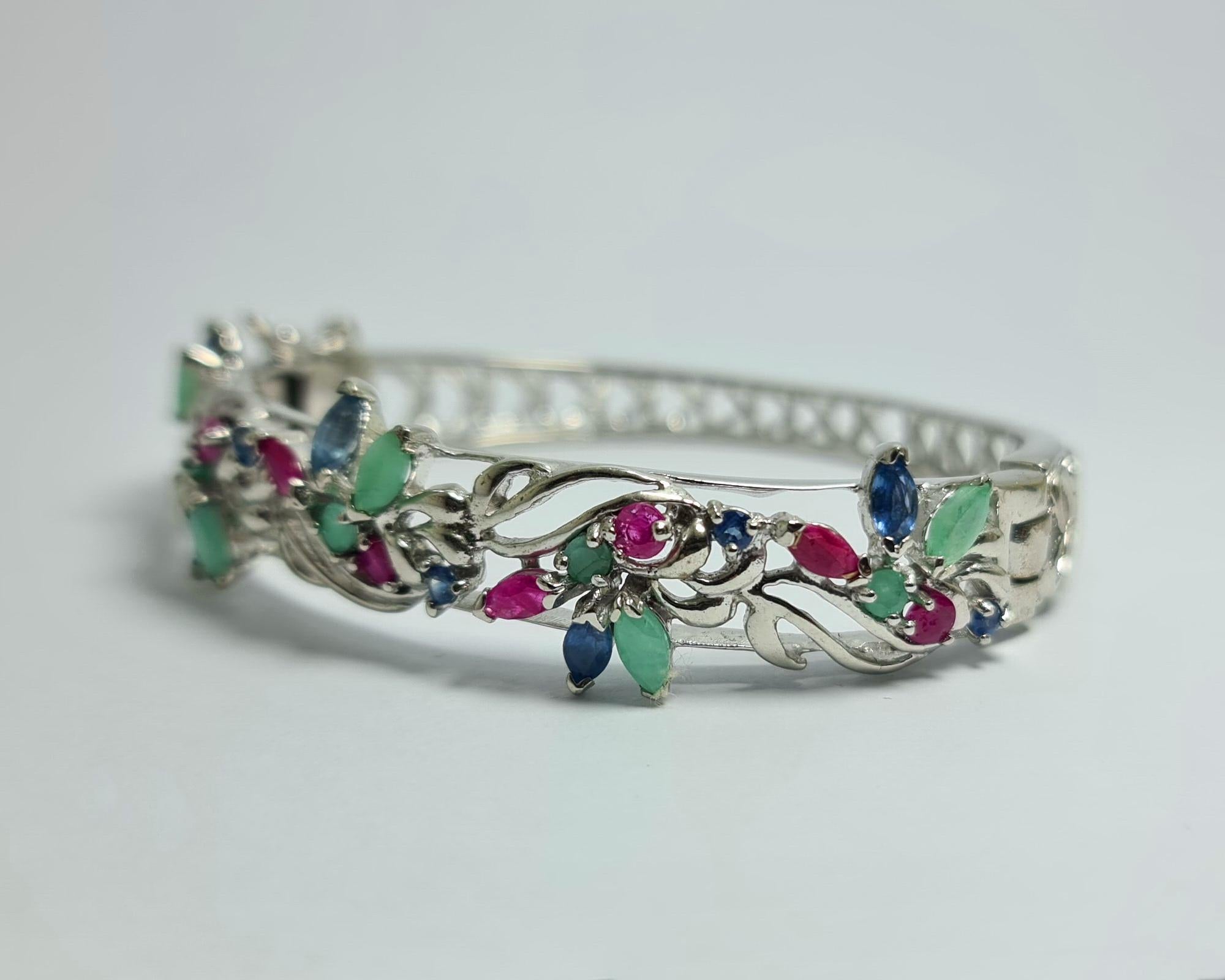 sterling silver and sapphire bracelet
