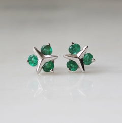 Natural Emerald Stud Earrings