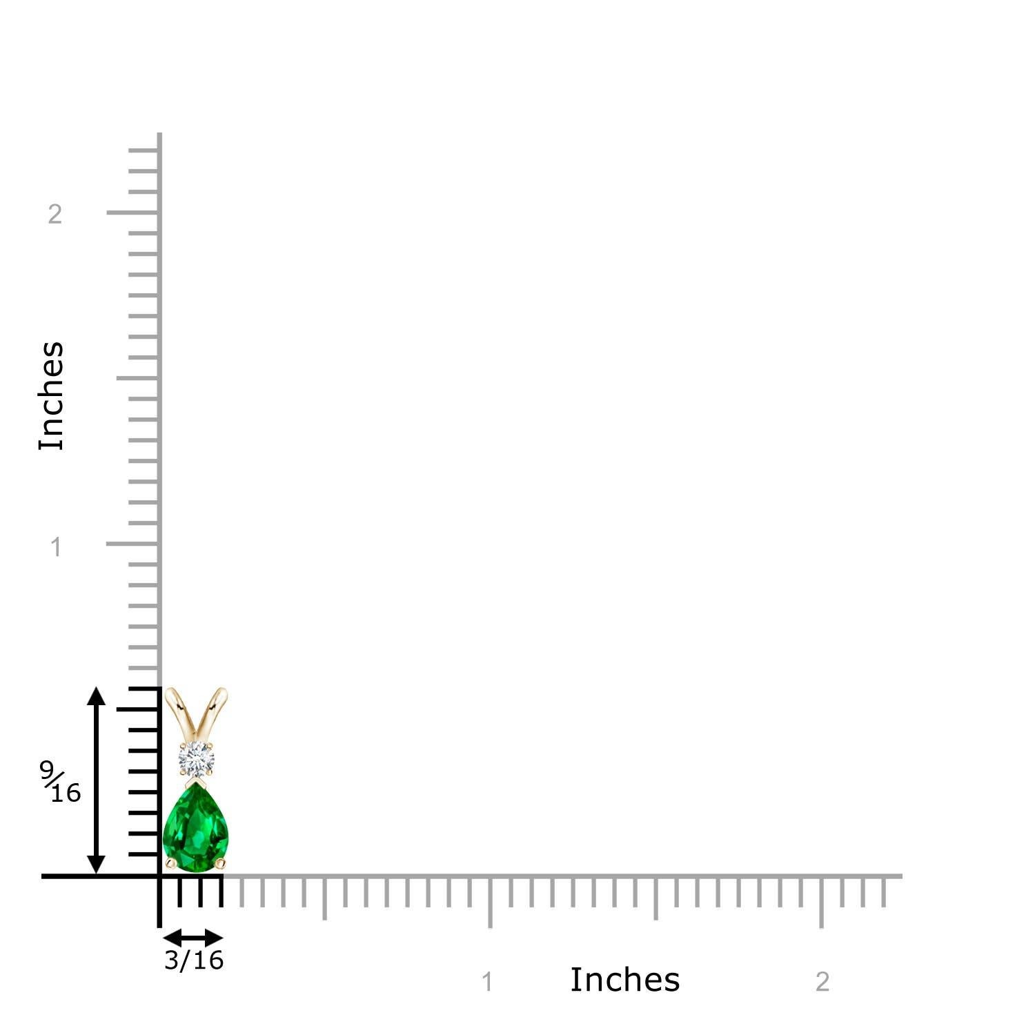 Dieser klassische Solitär-Anhänger zeigt einen birnenförmigen Smaragd, der in einer Zackenfassung befestigt ist. Ein runder Brillant sitzt auf dem üppigen grünen Edelstein und unterstreicht die Schönheit des Designs. Dieser schlichte und doch