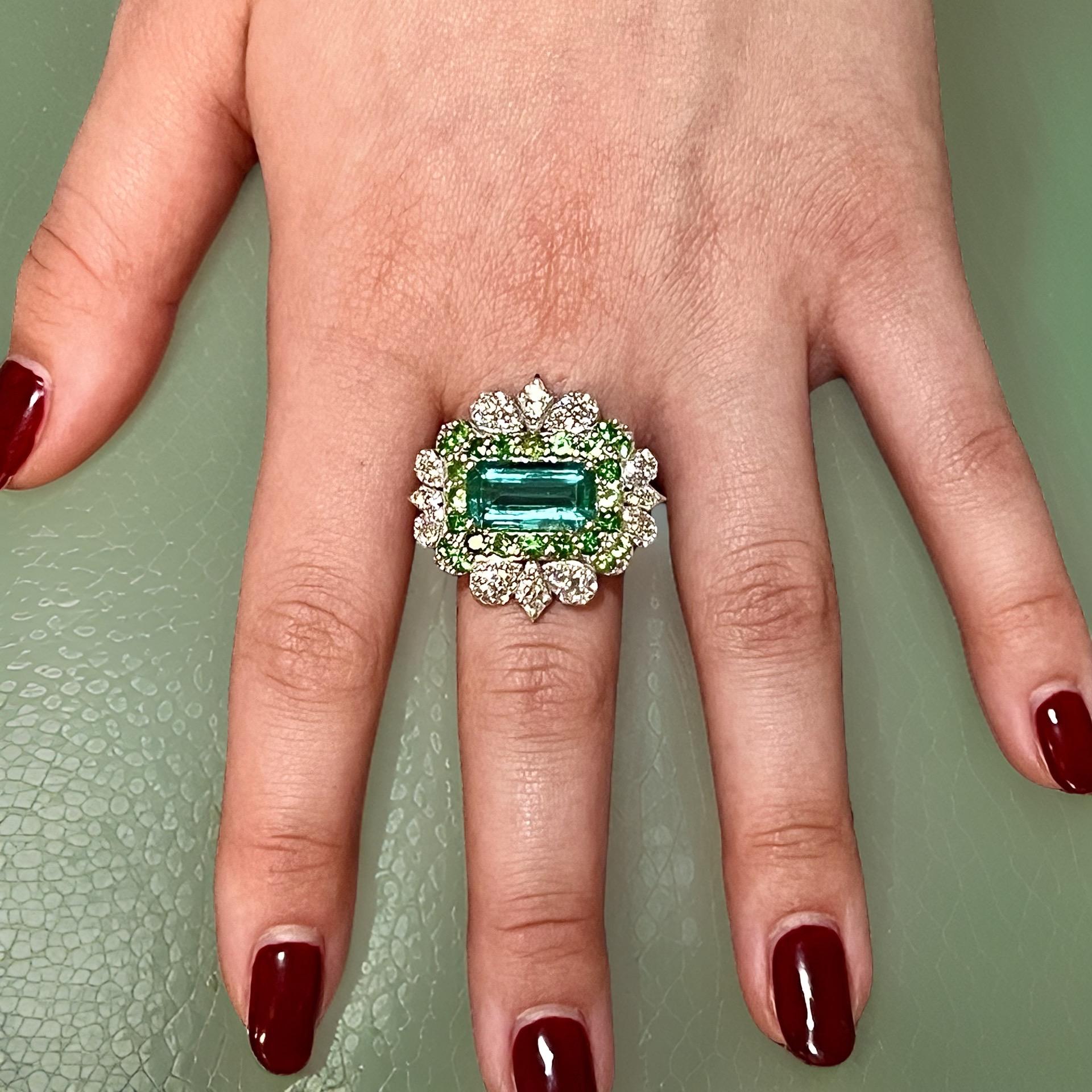 Natural Emerald, Tsavorite and Diamond Ring 6.75 14k White Gold 9.22 TCW

Certified $14,950 310658

This is a Unique Custom Made Glamorous Piece of Jewelry!

Nothing says, “I Love you” more than Diamonds and Pearls!

This Enerald, Tzavorite and