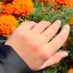 Natural Ethiopian Opal Ring 0.03 Carats 9K Yellow Gold