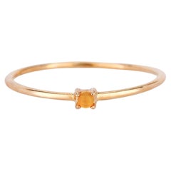 Natural Ethiopian Opal Ring 0.03 Carats 9K Yellow Gold