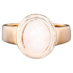 Natural Ethiopian Opal Ring 1.69 Carats Gold Plated Silver