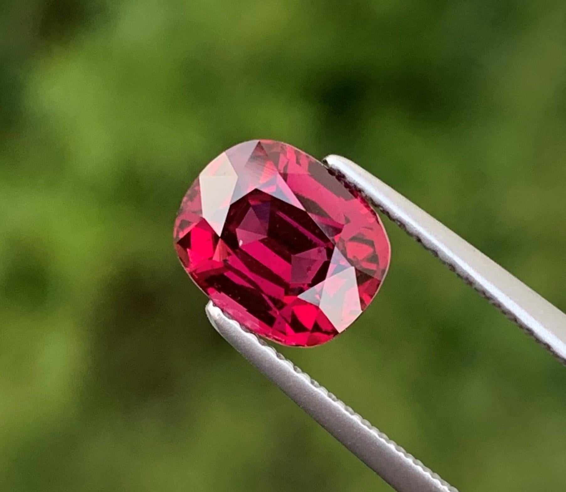 Loose Rhodolite Garnet
Weight : 2.40 Carats
Dimensions : 8.3x6.8x4.7 Mm
Origin : Tanzania Africa
Clarity : AAA Eye Clean
Shape: Cushion
Certificate: On Demand
Treatment: Non
Color: Red
.
Rhodolite is a mixture of pyrope and almandite garnets. The