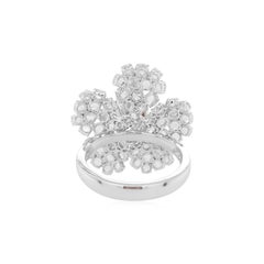 Natural Fancy Brown Diamond & White Rose-Cut Diamond Statement Ring in 18K Gold