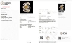 Natural Fancy Color Diamond Bouquet Ring in 18K Solid Gold (Certified)