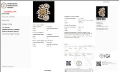 Anello Bouquet di diamanti Nature Fancy Color in oro massiccio 14K (certificato)