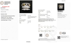 Anello a fascia larga con diamanti naturali colorati in oro massiccio 14 carati (certificato)