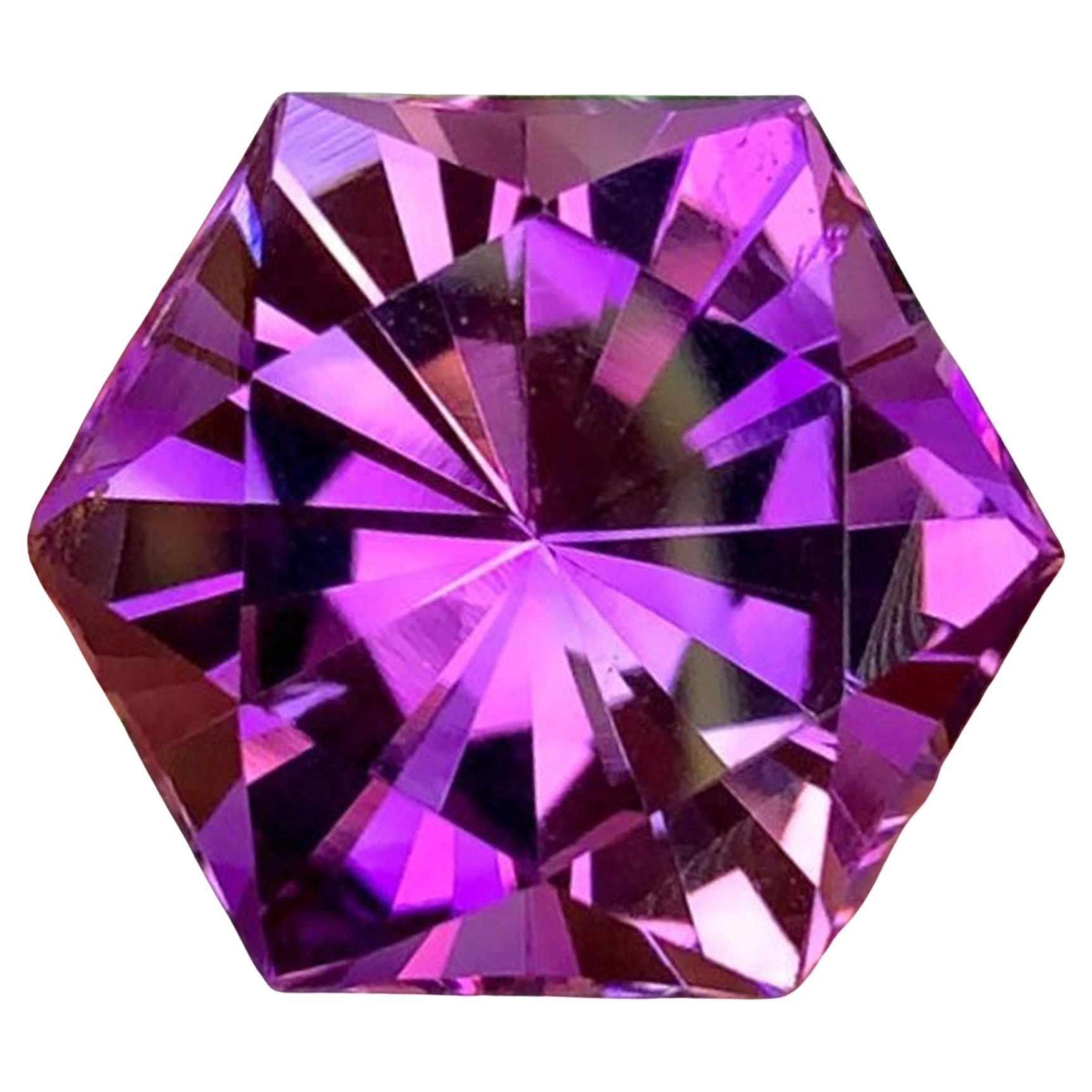Natural Fancy Cut Amethyst Gemstone: 24.30 Carat February Birthstone