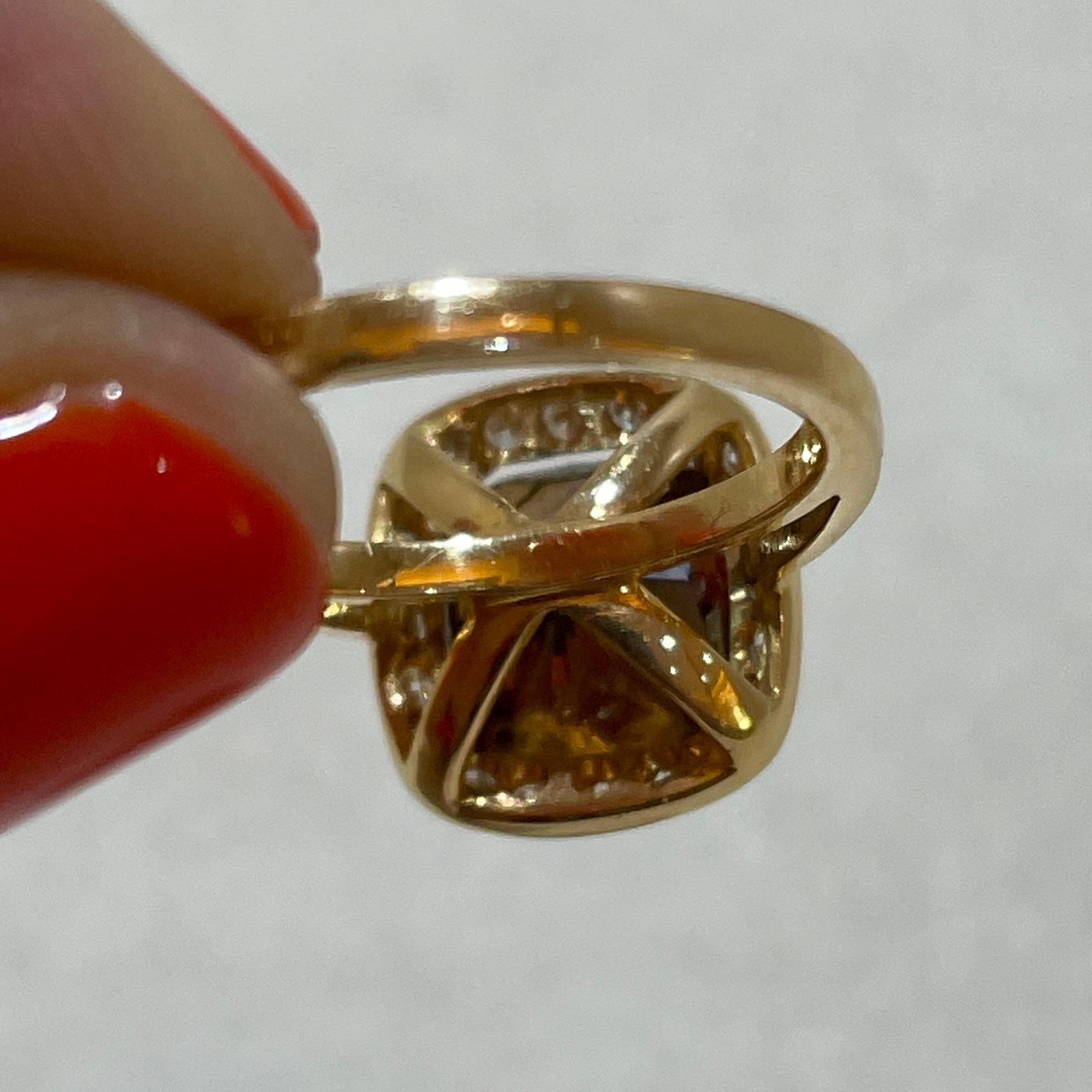 Bague en diamant Nature Fancy Deep Brown 5.05 Carats 18kt Gelbgold IGI Zertifikat  en vente 1