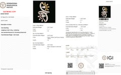 Natural Fancy Diamond Bypass Floral Ring in 18K Solid Gold (Certified)