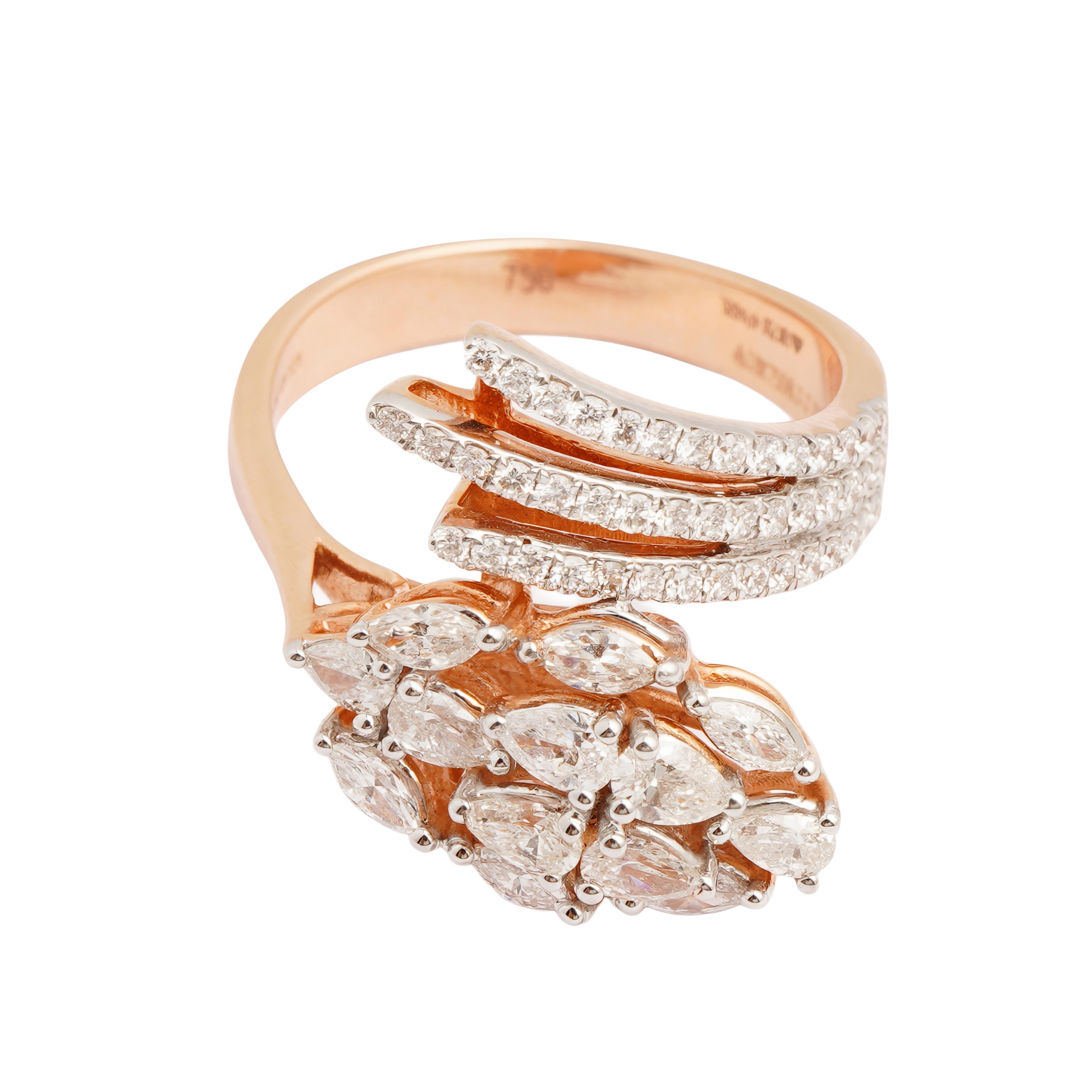 Natural fancy diamond ring in 18k gold (Asscher-Schliff) im Angebot