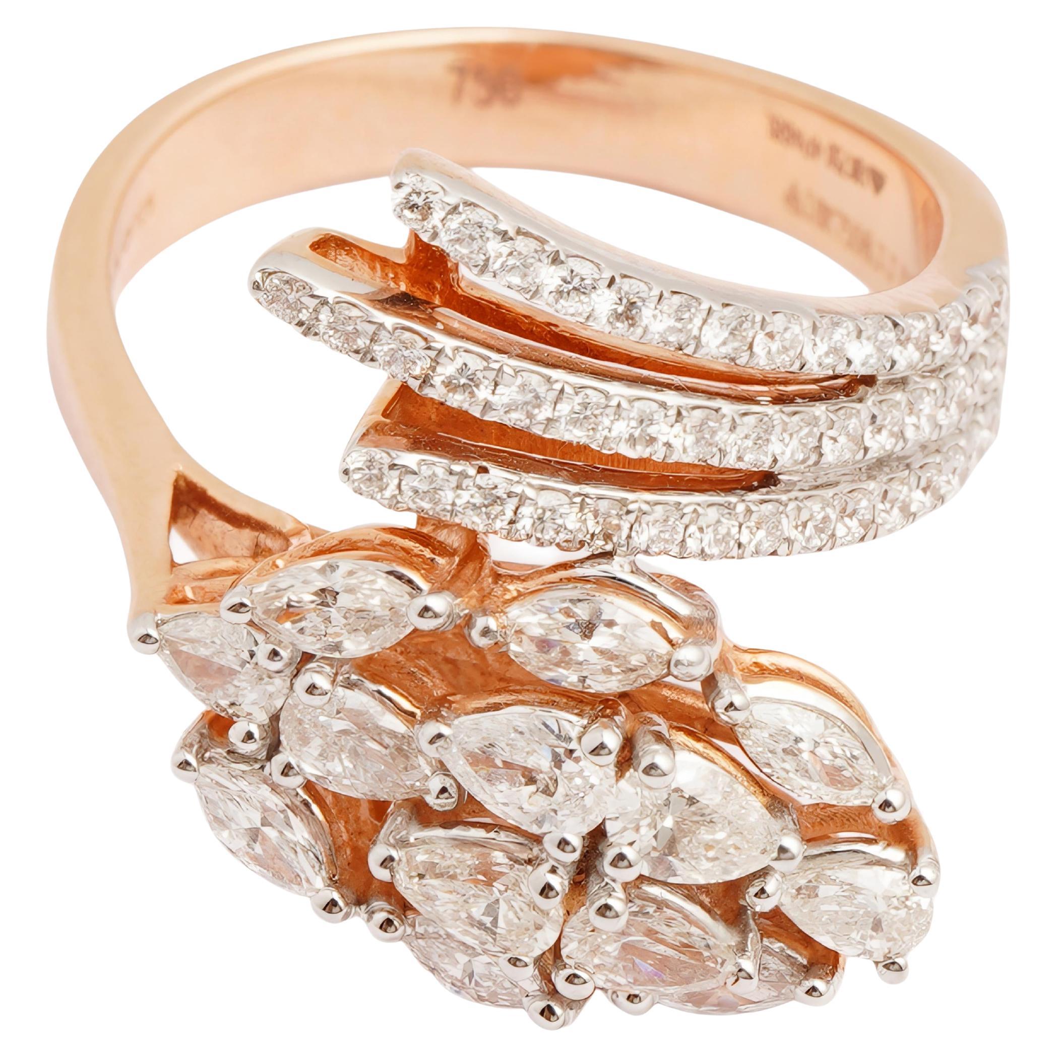 Natural fancy diamond ring in 18k gold