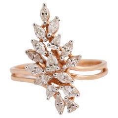 Natural fancy diamond ring in 18k gold