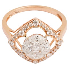 Natural fancy diamond ring in 18k gold