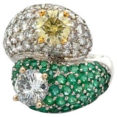 Anillos de cóctel esmeralda