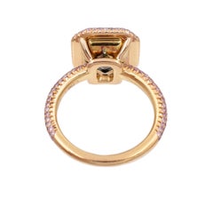 NALLY GIA Natural Fancy Green-Yellow Diamond Ring