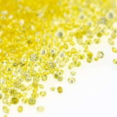 Natural Fancy Intense Yellow 0.01 ct to 0.08 ct Round cut Diamonds Parcel Melles