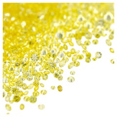 Natural Fancy Intense Yellow 0.01 ct to 0.08 ct Round cut Diamonds Parcel Melles