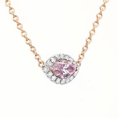 Natural Fancy Light Pink Diamond Pendant 0.39 Ct. Marquise Shape, GIA Certified