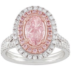 Natural Fancy Light Pink Diamond Ring, 1.30 Carat