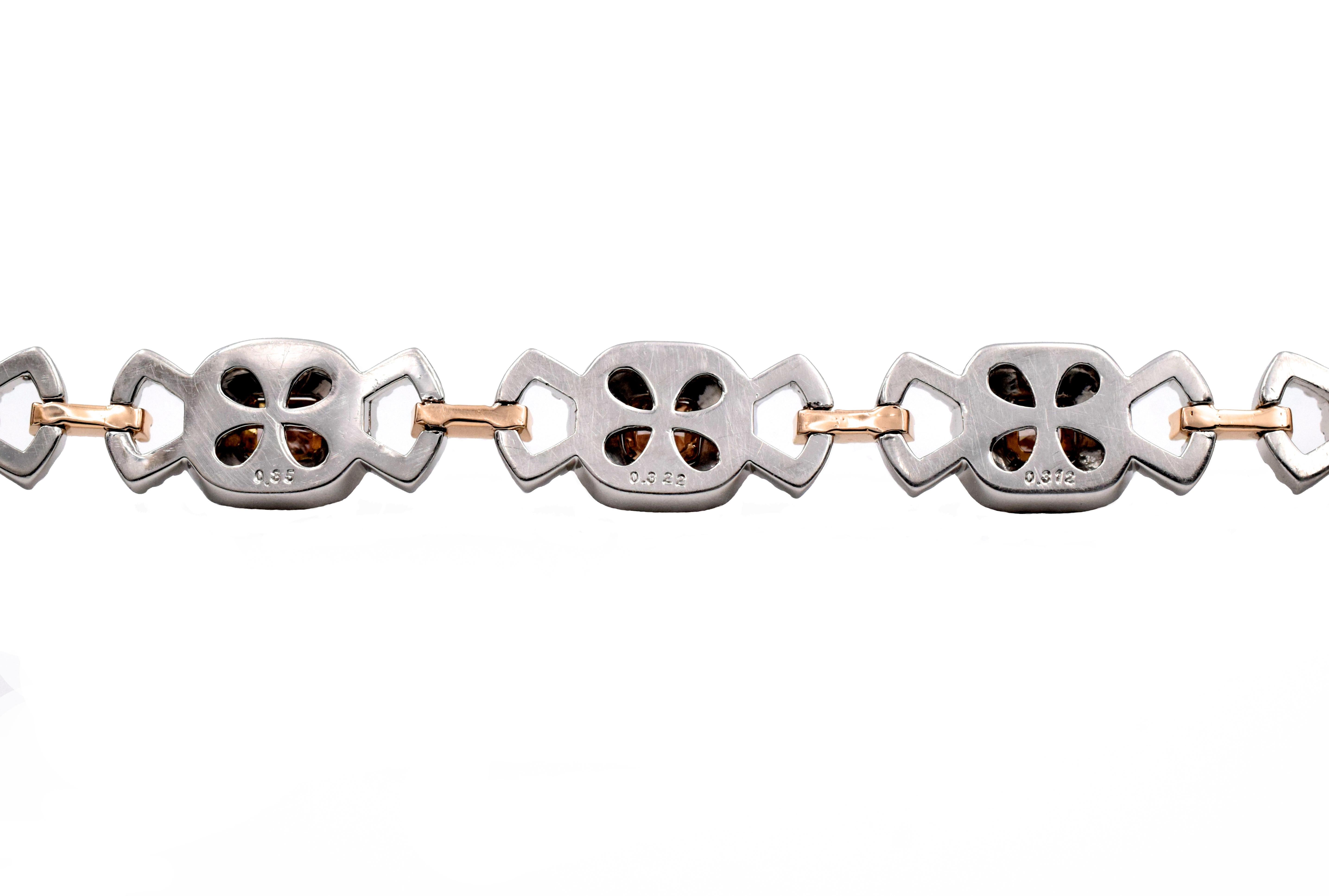 pink diamond bracelet white gold