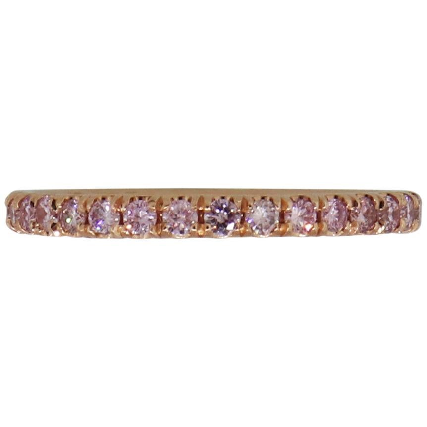 Natural Fancy Pink Diamond Eternity Band