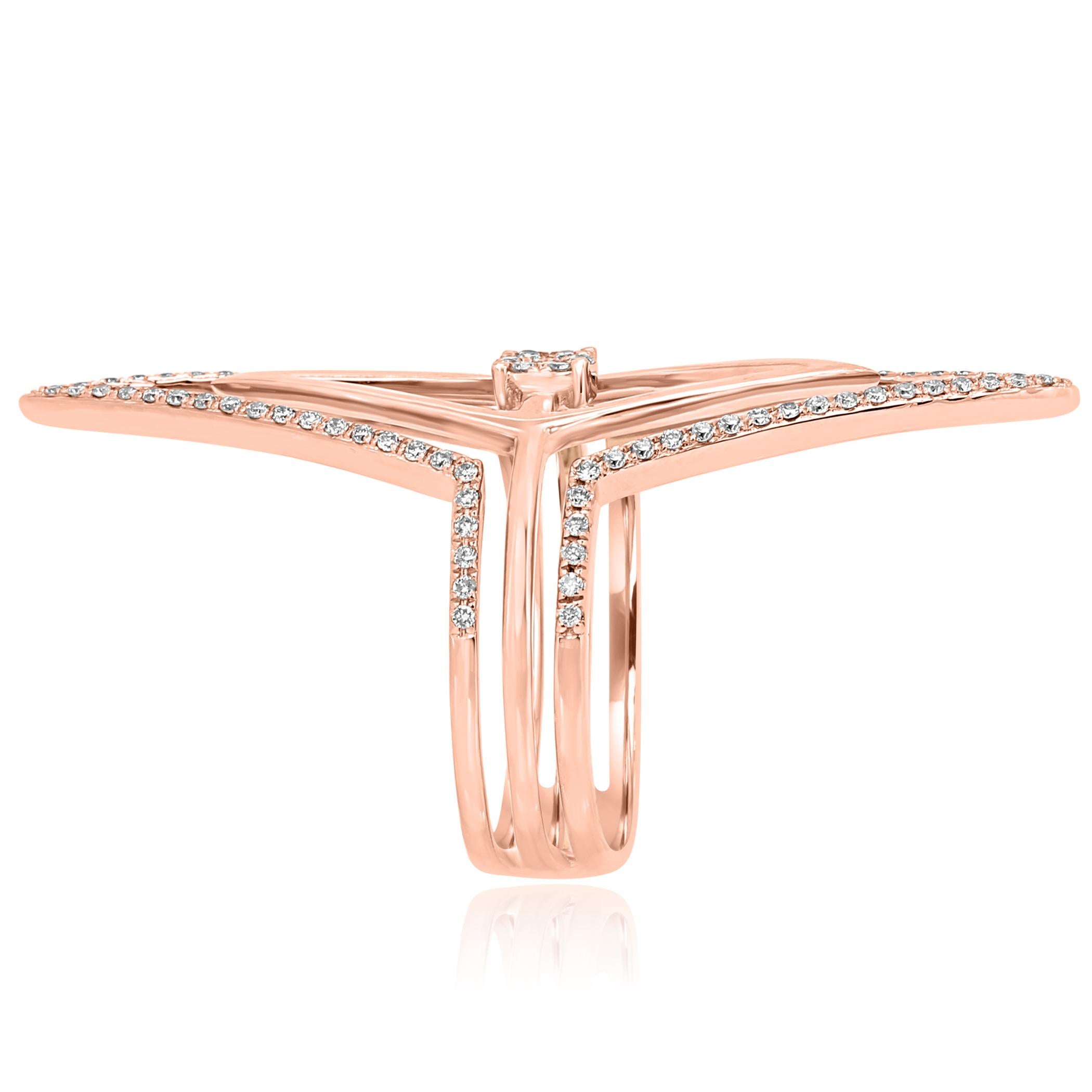 Natural Fancy Pink Diamond Gold Fashion Cocktail Ring In New Condition In NEW YORK, NY