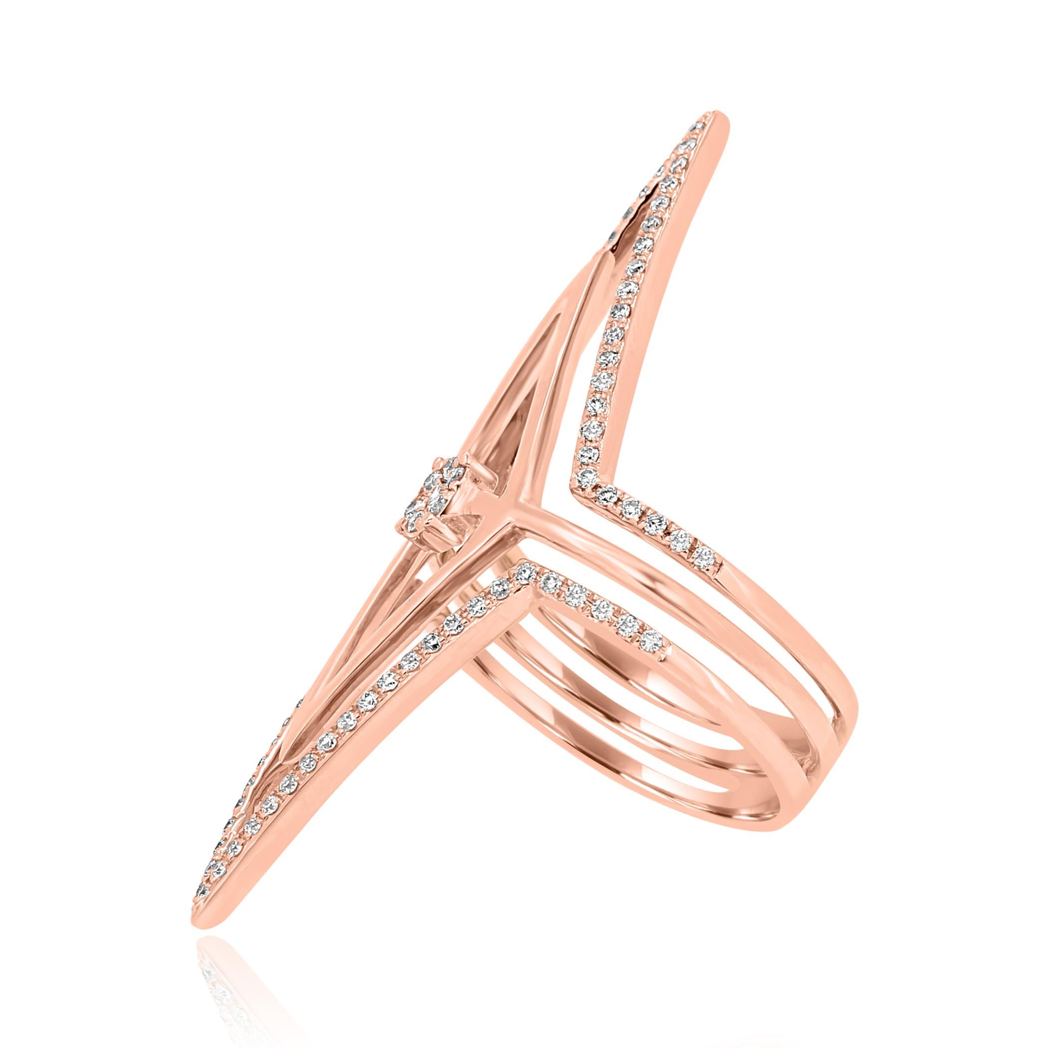 Natural Fancy Pink Diamond Gold Fashion Cocktail Ring 2