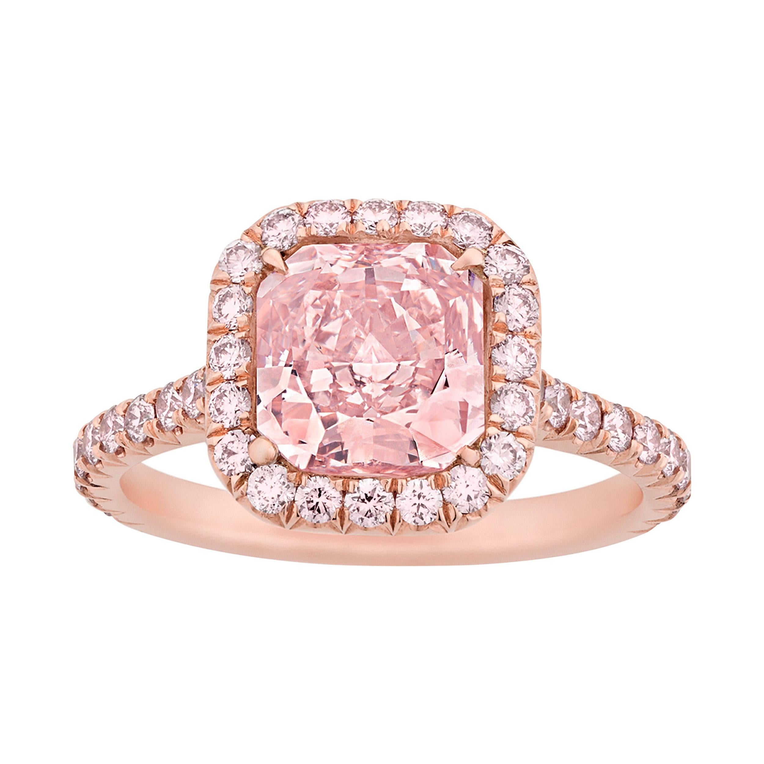 Natural Fancy Pink Diamond Ring, 2.01 Carat