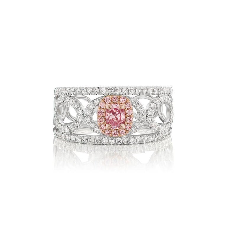 Natural Fancy Pink Diamond Ring In Excellent Condition For Sale In Dania Beach, FL
