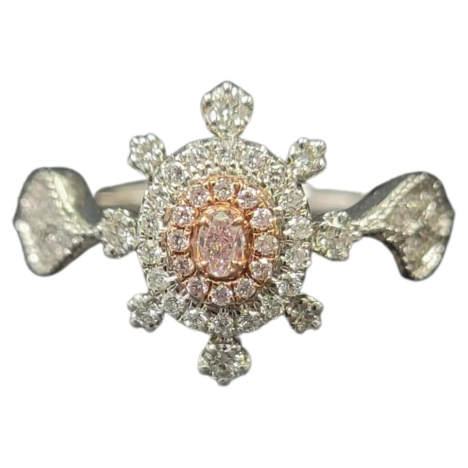 Gorgeous Natural Fancy Pink and Yellow Diamond Ring For Sale at 1stDibs