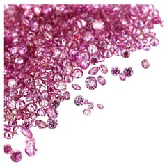Natural Fancy Vivid Pink 0.002 ct to 0.08 ct Round cut Diamonds Parcel Melles