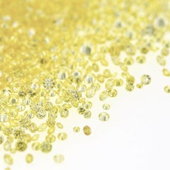 Natural Fancy Yellow 0.005 ct to 0.08 ct Round cut Diamonds Parcel Melles Mix